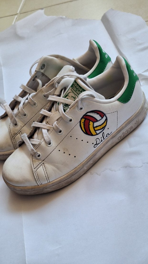 Beyaz Adidas Stan Smith Spor Ayakkabı - Görsel 2