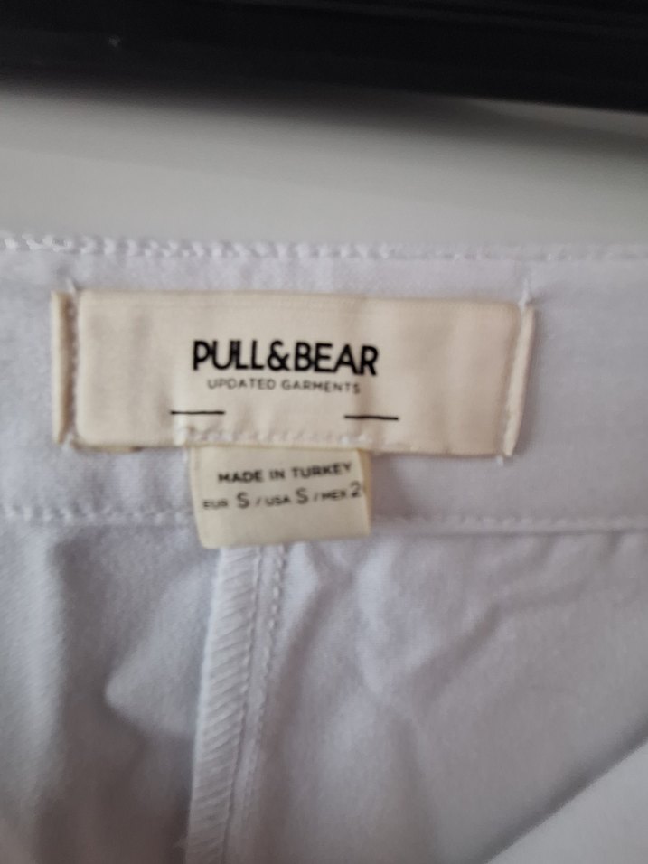 Beyaz Pilili Kadın Keten Pantolon - Görsel 4