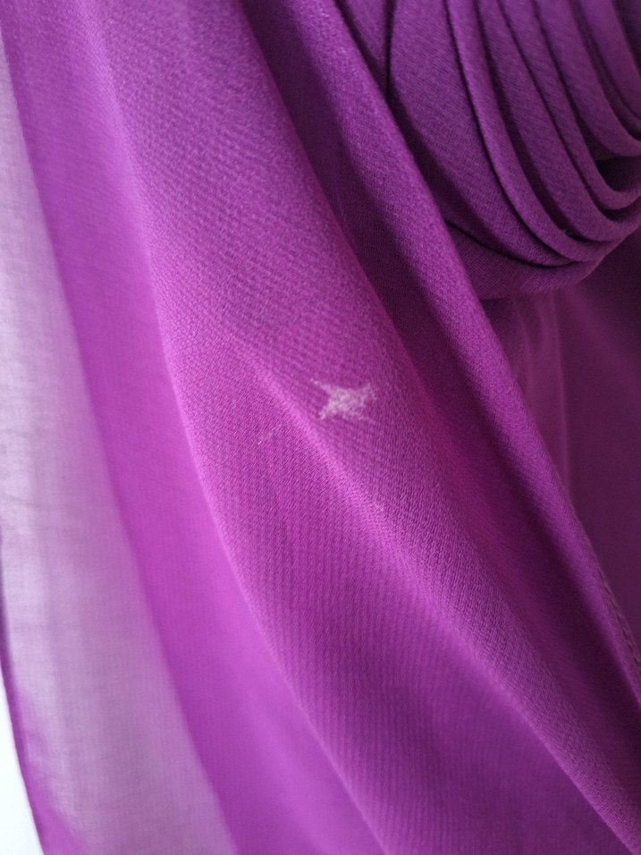 Mor Drapeli Uzun Abiye Elbise - Görsel 5
