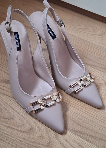 Bej Tokalı Kadın Topuklu Stiletto - Görsel 6