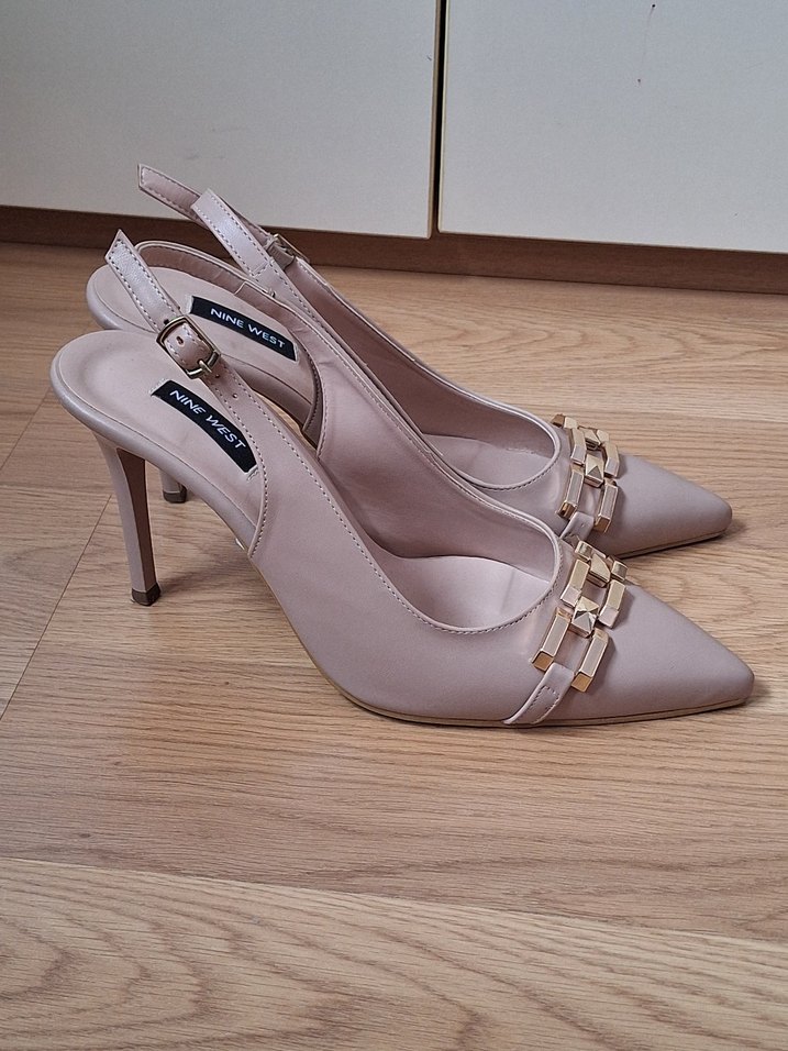 Bej Tokalı Kadın Topuklu Stiletto - Görsel 2