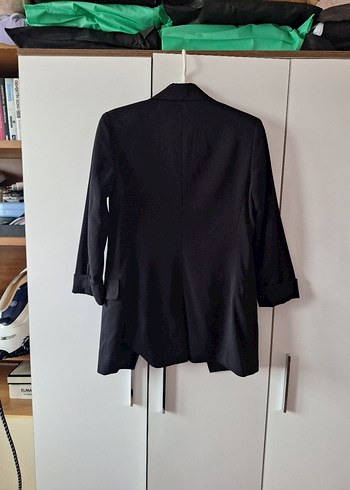 Düğmeli Siyah Kadın Blazer Ceket - Görsel 5