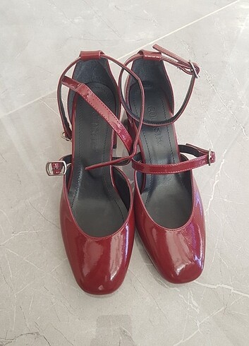 37 Beden Bordo topuklu ayakkabı 