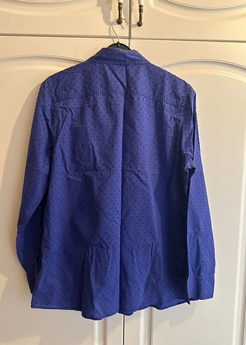 m Beden GAP Düğmeli Lacivert Denim Gömlek