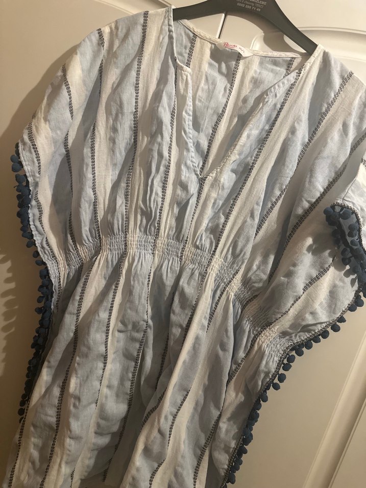 Penti Bohem Gri Keten Kaftan - Görsel 2