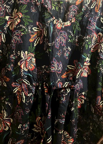 m Beden Penti Bohem Çok Renkli Midi Kimono