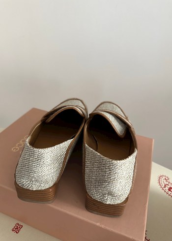 ipekyol Ipekyol Gri yünlü, tokalı kadın loafer ayakkabı