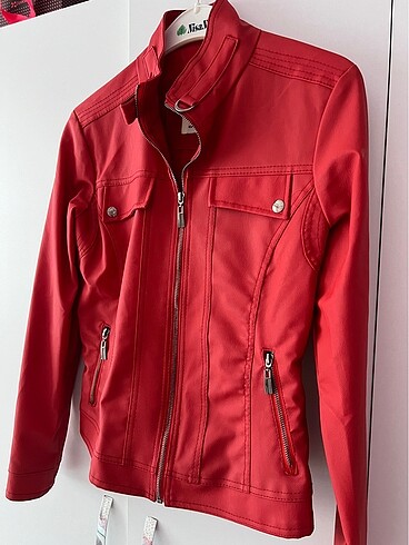 Diğer Kırmızı deri ceket