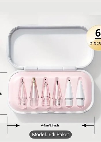 Apple Apple Pencil Ucu Seti 6 Farklı Tip Pastel Beyaz