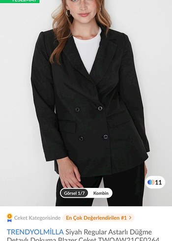 Zara Kadın Siyah Blazer Ceket