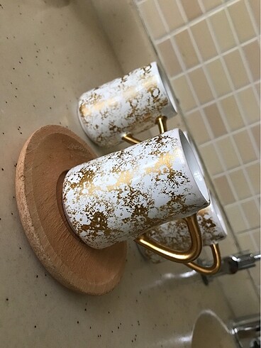 Gold Yaldız seramik 6?lı fincan takımı