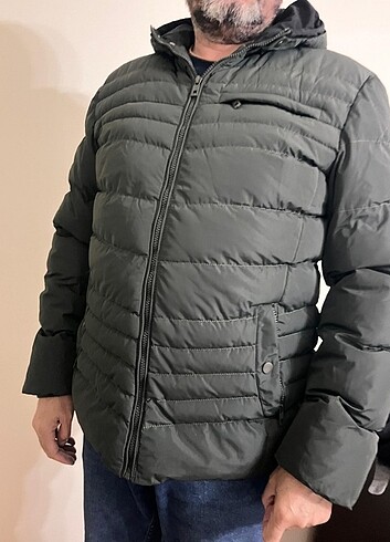 2xl Beden haki Renk Haki ici kürklü mont