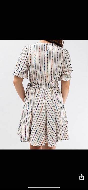 Zara Keten Nakışlı Elbise