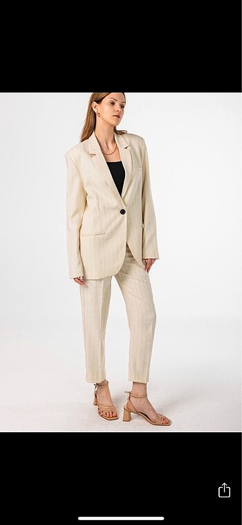 Zara Çizgili Blazer Ceket