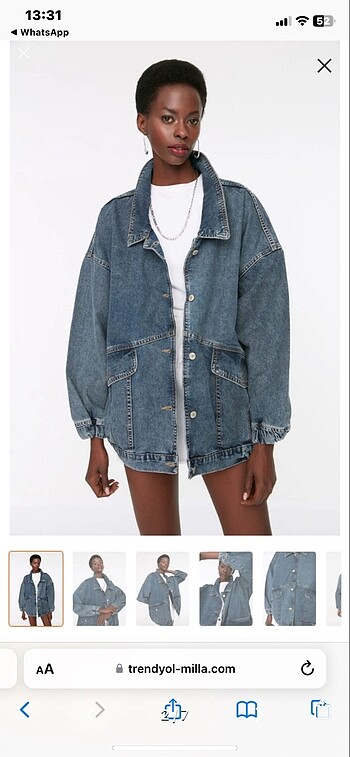 Trendyol & Milla Trendyol kadın kot ceket s-m oversize