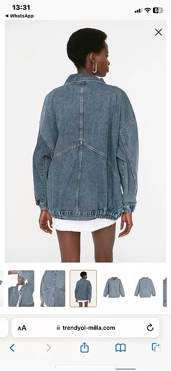 s Beden mavi Renk Trendyol kadın kot ceket s-m oversize