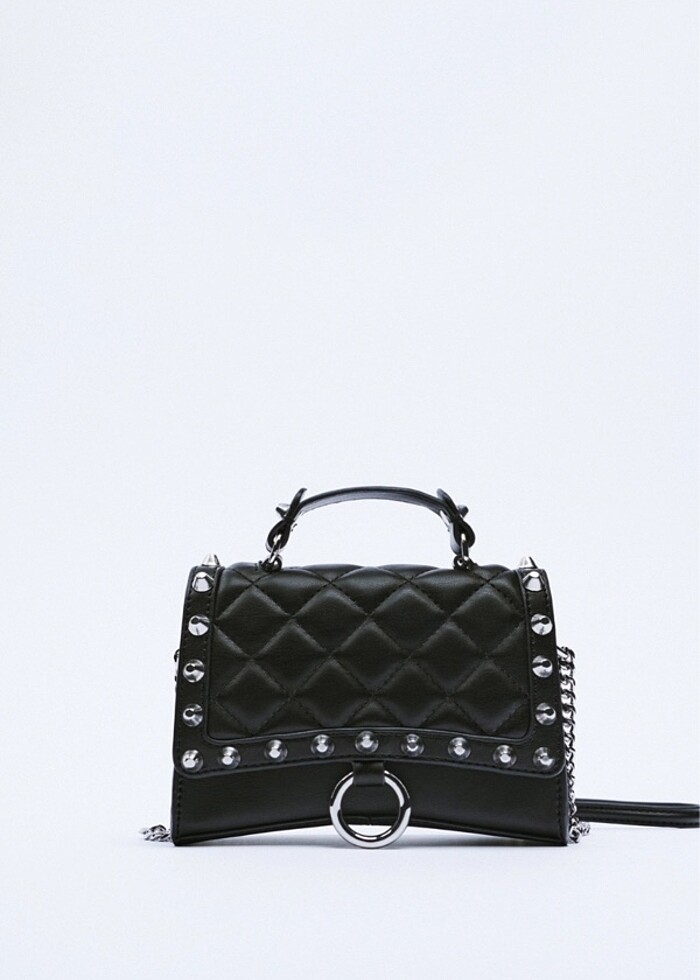 Zara zımba detaylı mini çanta - Görsel 3