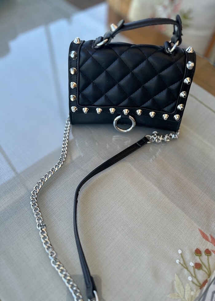 Zara zımba detaylı mini çanta - Görsel 5