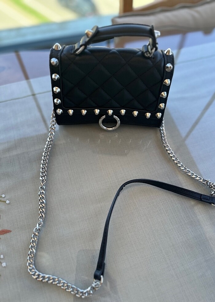 Zara zımba detaylı mini çanta - Görsel 4