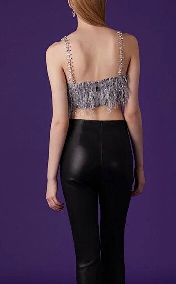 Nocturne Taş askılı crop top