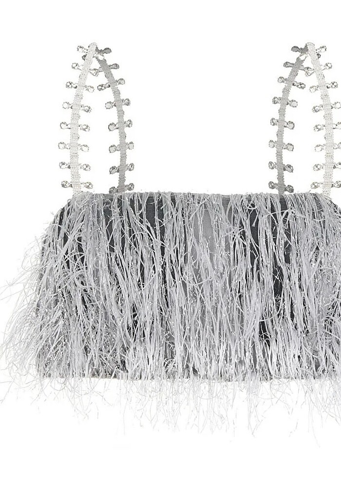 Taş askılı crop top - Görsel 4