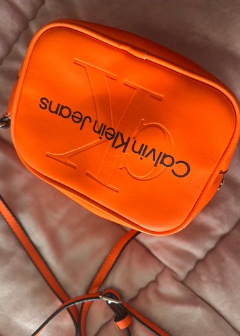 Turuncu Deri Kadın Çapraz Çanta - Görsel 2