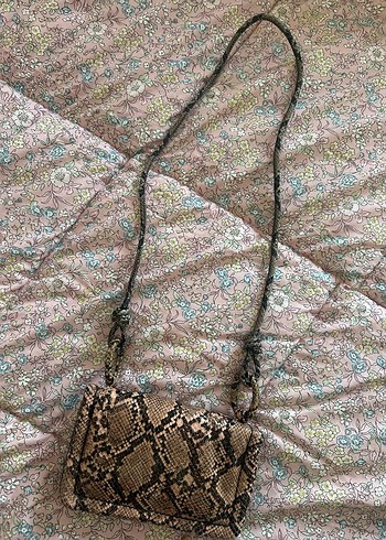 Yılan Desenli Kahverengi Çanta - Görsel 2