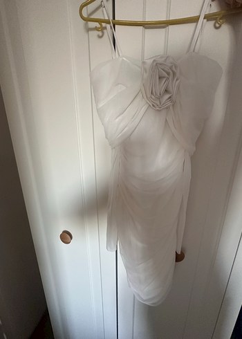 Beyaz Mini elbise - Görsel 2