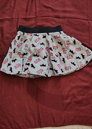 Pembe Baskılı Pliseli Mini Etek - Görsel 4