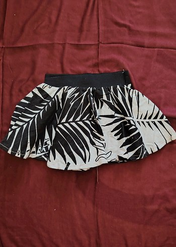 Pembe Baskılı Pliseli Mini Etek - Görsel 3