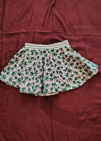 Pembe Baskılı Pliseli Mini Etek - Görsel 2