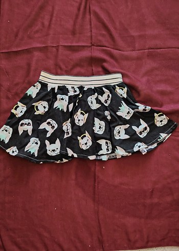 Pembe Baskılı Pliseli Mini Etek - Görsel 6