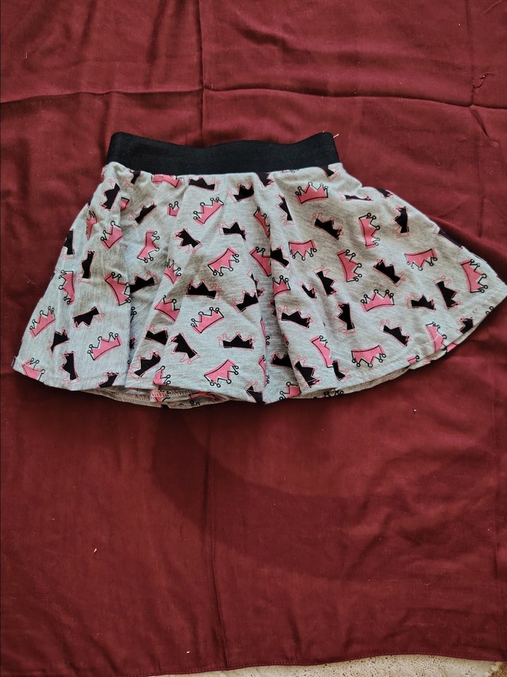 Pembe Baskılı Pliseli Mini Etek - Görsel 4