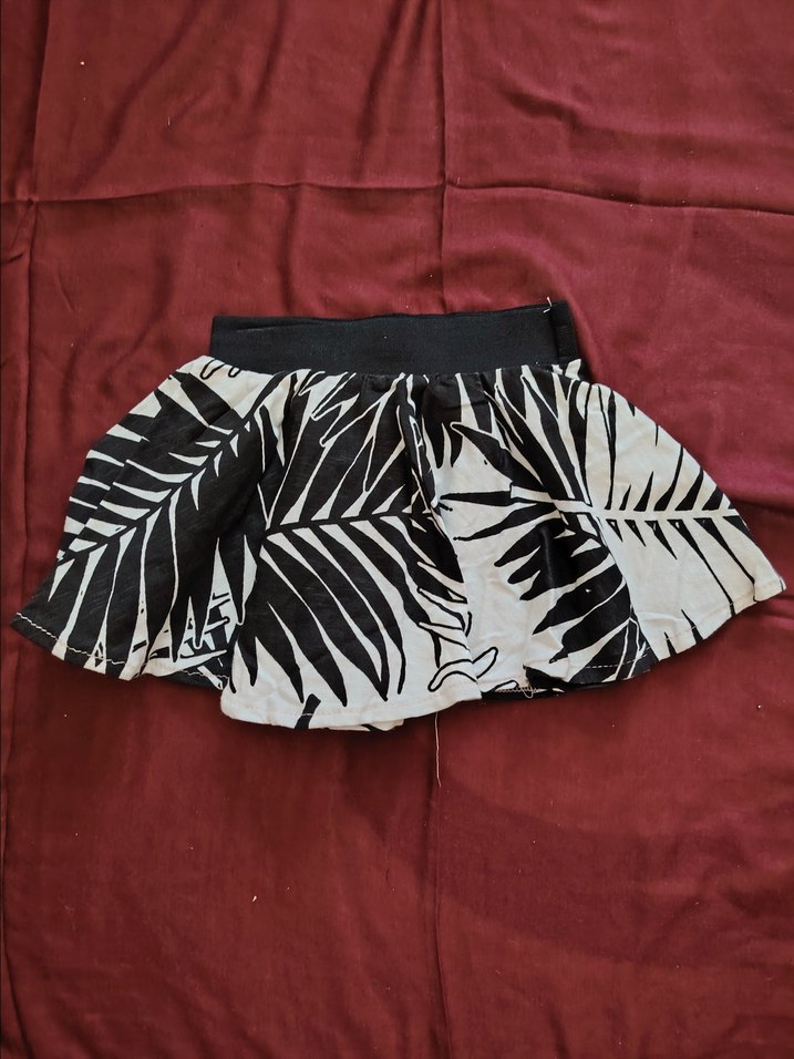 Pembe Baskılı Pliseli Mini Etek - Görsel 3