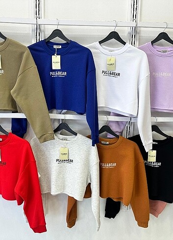 s Beden Pull & Bear Crop Sweatshirt
