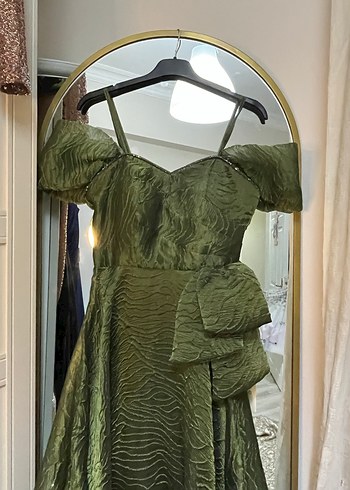 Uzun Klasik Kesim Drapeli Kadın Abiye - Görsel 2