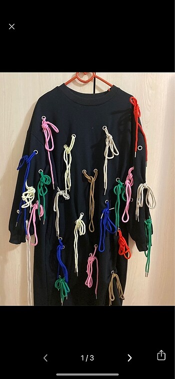 Bağcılar detaylı sweat elbise