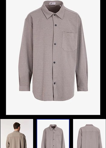 Lee cooper Erkek Vizon Denim Regular Fit Uzun Kollu Gömlek - Görsel 4