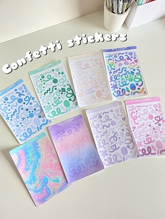 Confetti sticker sheet