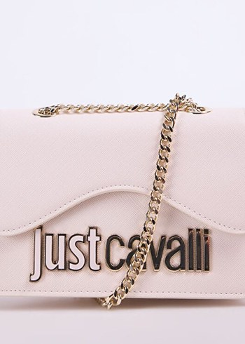 Just Cavalli Zincir Detaylı Bej Deri Kadın Çanta