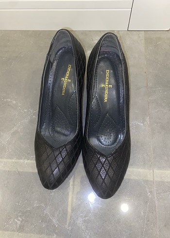 Klasik Siyah Yılan Desenli Stiletto - Görsel 4