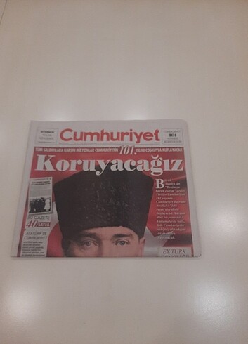  Cumhuriyet Gazetesi - 29 Ekim 2024 (Cumhuriyet'in 101. Yılı )