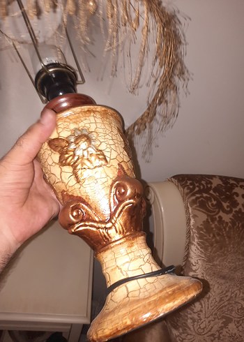 Beden ten rengi Renk Bej Kumaş Abajur