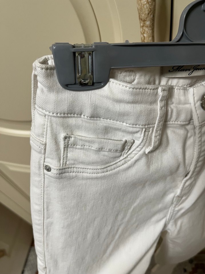 Kadın Beyaz Dar Kesim Kot Pantolon - Görsel 2