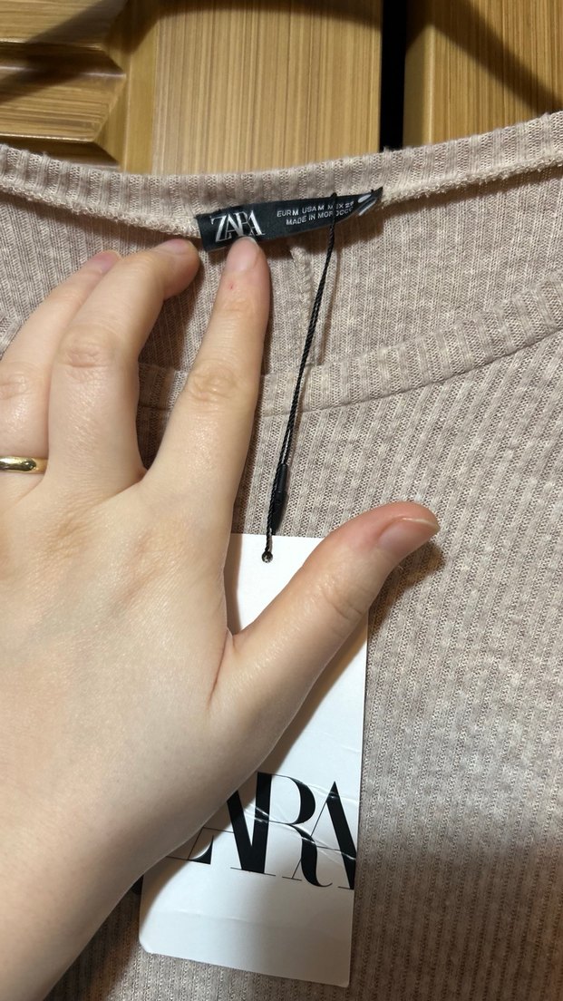 Bej Uzun Kollu Keten Kadın Elbise - Görsel 3