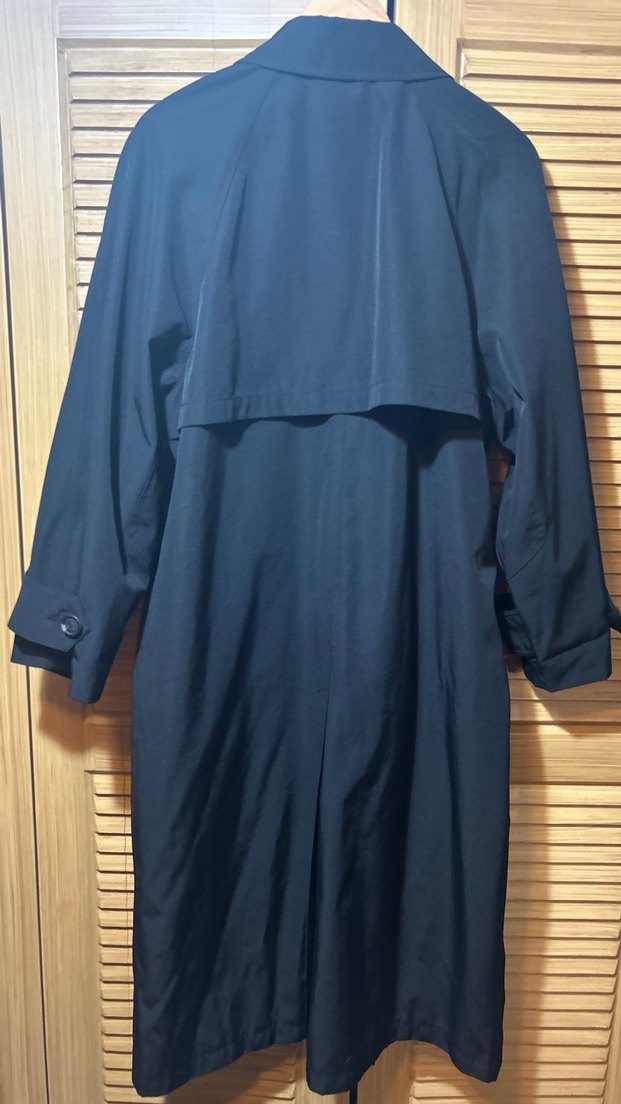 Siyah Uzun Klasik trençkot - Görsel 2