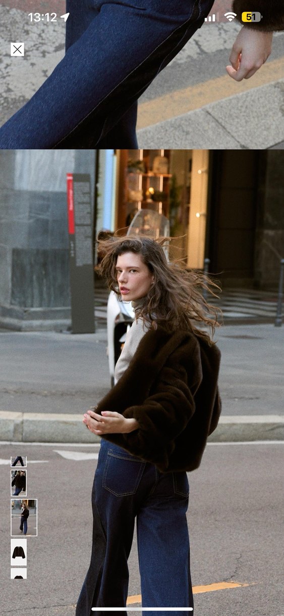 Kahverengi Tüylü Yaka Detaylı Midi Kadın Sweatshirt - Görsel 5