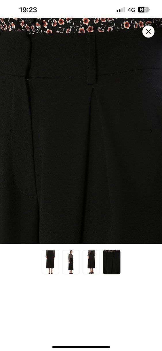 Kadın Siyah Pilili Midi Etek - Görsel 3