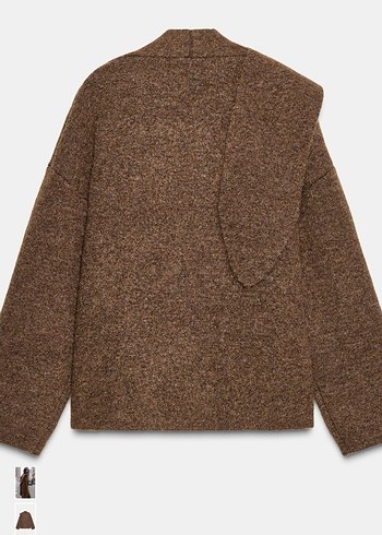 Kahverengi Parlak Yün Kadın ceket - Görsel 6