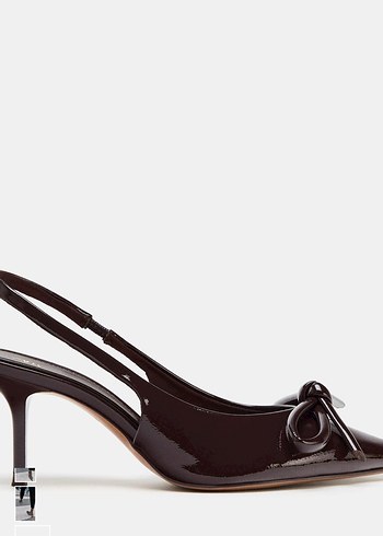 Kahverengi Tokalı İnce Topuklu Kadın Ayakkabı - Görsel 3